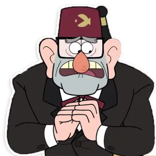 😅 Stan Pines Gravity Falls Stan Pines, Gravity Falls, cartoon, animation, sticker telegram sticker