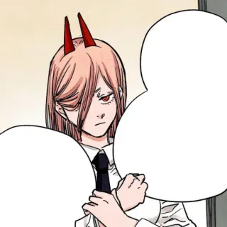 🗯 Power Chainsaw Man Anime, Manga, Demonio, Diablo, Cuernos, Personaje, Chainsaw Man whatsapp sticker