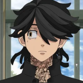 🖤 Аниме, Тату, Персонаж, Искусство, Мультфильм, Портрет telegram sticker