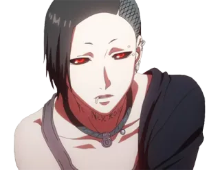 😒 Uta Tokyo Ghoul uta, tokyo ghoul, anime, ghoul, manga, piercings telegram sticker