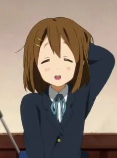 😅 Yui Hirasawa K-On! Anime, süß, Schulmädchen, Kawaii, K-On telegram sticker