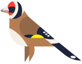 😃 птица, животное, щегол, природа, дикая природа, орнитология telegram sticker