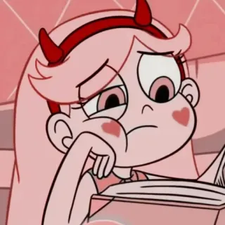 💜 Star Butterfly Star vs. the Forces of Evil 만화, 캐릭터, 악마, 뿔, 귀여운 telegram sticker