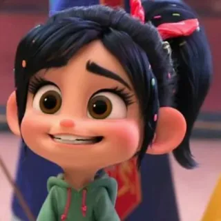 ✨ Vanellope Wreck-It Ralph Vanellope, Les Mondes de Ralph, Disney, dessin animé, animé, personnage telegram sticker