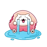 😭 huilen, verdrietig, tranen, dier, kawaii, schattig, cartoon telegram sticker