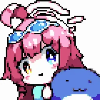 😃 Pixel art, Kawaii, Słodkie, Anime, Chibi, Ilustracja telegram sticker