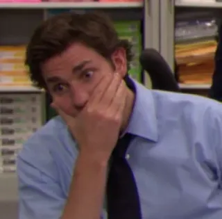 🗞 Jim Halpert The Office lustig, schock, reaktion, the office, tv telegram sticker