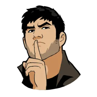 ☝️ finger, quiet, shhh, shush, silence telegram sticker