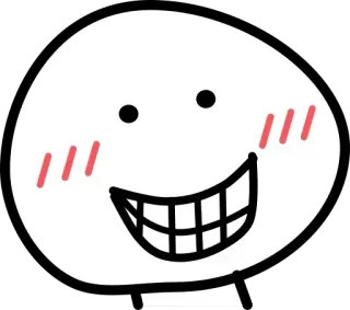 😁 szczęśliwy, twarz, uśmiech, kreskówka, rumienić się telegram sticker