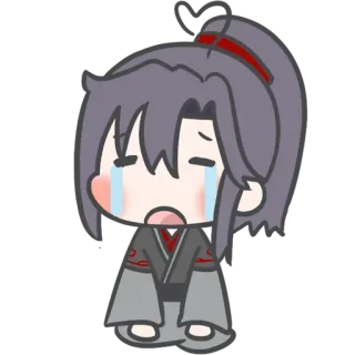 😭 crying, sad, anime, cartoon, character, emotional telegram sticker
