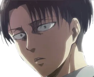 😦 Levi Ackerman Attack on Titan anime, attack on titan, levi, levi ackerman, character, expression, manga telegram sticker