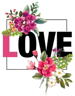 💞 LOVE ความรัก, ดอกไม้, ลายดอกไม้, ตกแต่ง, อวยพร telegram sticker