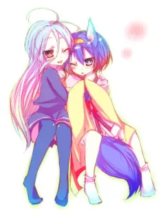 💙 Shiro No Game No Life anime, Shiro, No Game No Life, dễ thương, kawaii, fanart whatsapp sticker