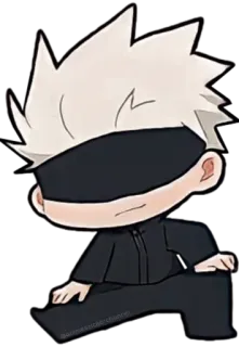 😏 Gojo Satoru Jujutsu Kaisen Anime, Sticker, Jujutsu Kaisen, Gojo Satoru, Chibi telegram sticker