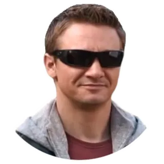😎 Jeremy Renner actor, sunglasses, celebrity, headshot telegram sticker