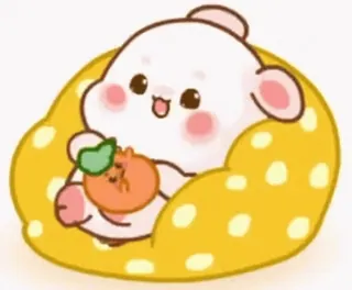 ⭐ imut, kelinci, kartun, kawaii, hewan, ilustrasi, menggemaskan telegram sticker
