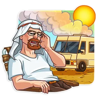 ☀️ Walter White Breaking Bad Breaking Bad, Walter White, Drogen, Meth, Heisenberg telegram sticker