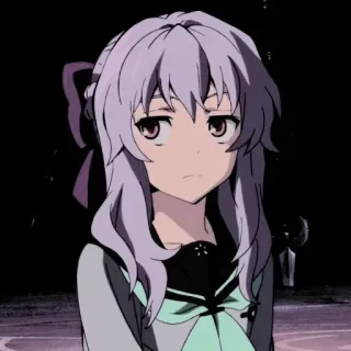 😒 Shinoa Hiiragi Seraph of the End Anime, Shinoa Hiiragi, Seraph of the End, Chica anime, Pelo morado, Seria telegram sticker