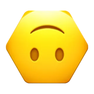 🙃 emoji, upside down, smiley, face, yellow, mood telegram sticker