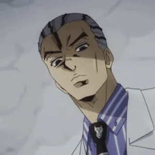 🔥 Yoshikage Kira JoJo's Bizarre Adventure Anime, JoJo's Bizarre Adventure, Yoshikage Kira, Postać, Portret telegram sticker