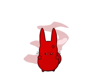 😡 怒り, 赤, 動物, 悪魔, 漫画, 可愛い telegram sticker