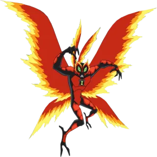 ❤️ Swampfire Ben 10 Болотный Огонь, Бен 10, Мультфильм, Пришелец, Огонь, Супергерой telegram sticker