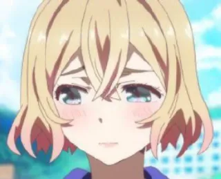 😕 anime, girl, portrait, sad, character, manga whatsapp sticker