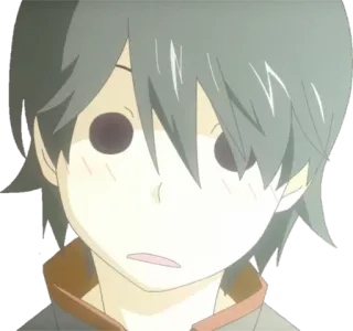 😉 anime, shocked, surprised, anime boy, anime character, boy, cartoon telegram sticker