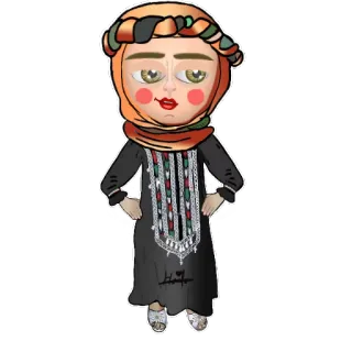 Yemeni girl by Haifa Al telegram stickers