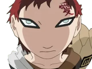 😑 Gaara Naruto 愛 anime, manga, character, gaara, naruto, ninja telegram sticker