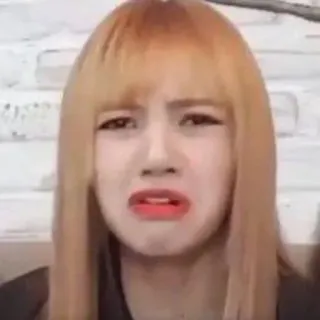 🐁 Lisa kpop, cantante, meme, divertido, expresión, asco whatsapp sticker