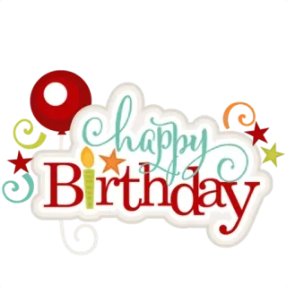 🎈 happy Birthday birthday, celebration, greeting, stars, balloons whatsapp sticker