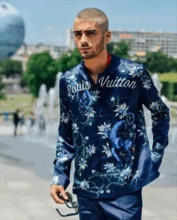 🚶 Louis Vuitton Louis Vuitton, fashion, man, style, clothing, luxury, jacket, blue telegram sticker