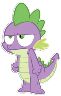 😠 Spike My Little Pony dragon, cartoon, My Little Pony, Spike, character telegram sticker