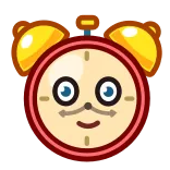 ⏰ alarm clock, clock, time, cartoon, wake up, cute whatsapp sticker