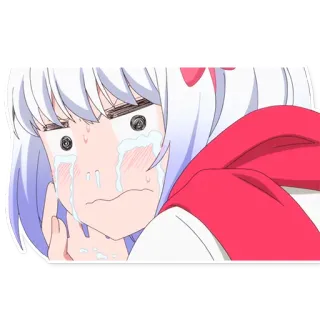 😭 Anime, Piangere, Triste, Emotivo, Ragazza, Cartone animato telegram sticker