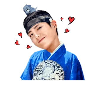 ❤️ coréen, historique, personnage, amour, coeurs telegram sticker