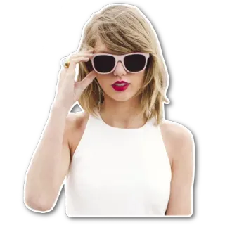 😎 Taylor Swift chanteur, célébrité, personne, pop star, blonde, lunettes de soleil telegram sticker