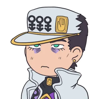 😑 Jotaro Kujo JoJo's Bizarre Adventure Anime, Manga, Jotaro, Jojo, Personnage telegram sticker