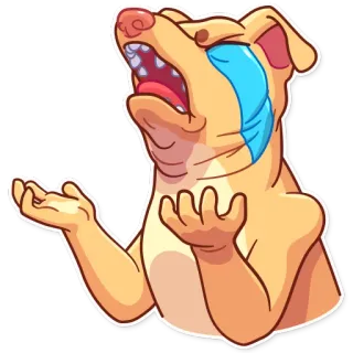 😭 Hund, weinen, traurig, Emotionen, Tränen whatsapp sticker