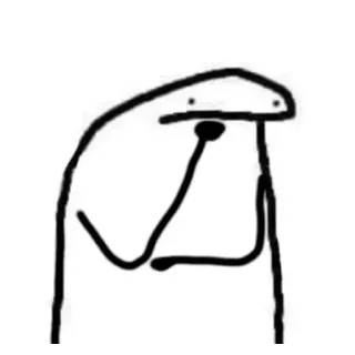 💟 florkofcows, triste, chorando, desenho animado, meme, arte de linha whatsapp sticker