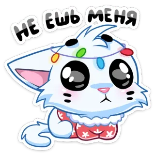🥺 НЕ ЕШЬ МЕНЯ gato, fofo, adesivo, gatinho, animal telegram sticker