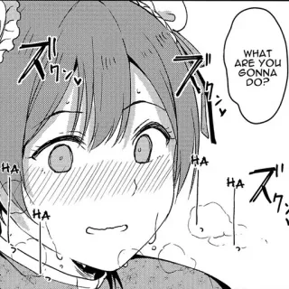 😧 WHAT ARE YOU GONNA DO? manga, anime, sweat, maid, question telegram sticker
