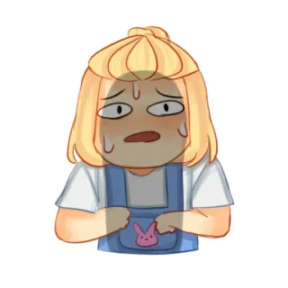 😰 character, emotional, cartoon, worried, sweaty telegram sticker