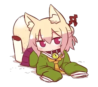 😇 anime, chibi, cute, kawaii, catgirl, manga telegram sticker