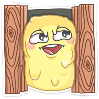 👁 cartoon, silly, character, blob, face, expression whatsapp sticker