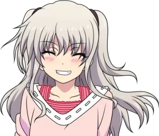 ☺ gadis anime, tersenyum, bahagia, kartun, imut telegram sticker
