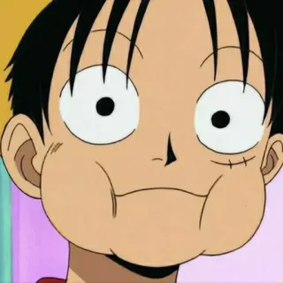 👒 Monkey D. Luffy One Piece Anime, Manga, Kreskówka, Postać, One Piece, Luffy telegram sticker