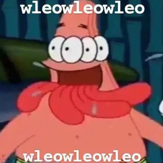 🥴 Patrick Star SpongeBob SquarePants wleowleowleo telegram sticker
