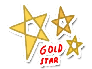 ⭐ GOLD STAR étoile dorée, récompense, étoiles, succès whatsapp sticker